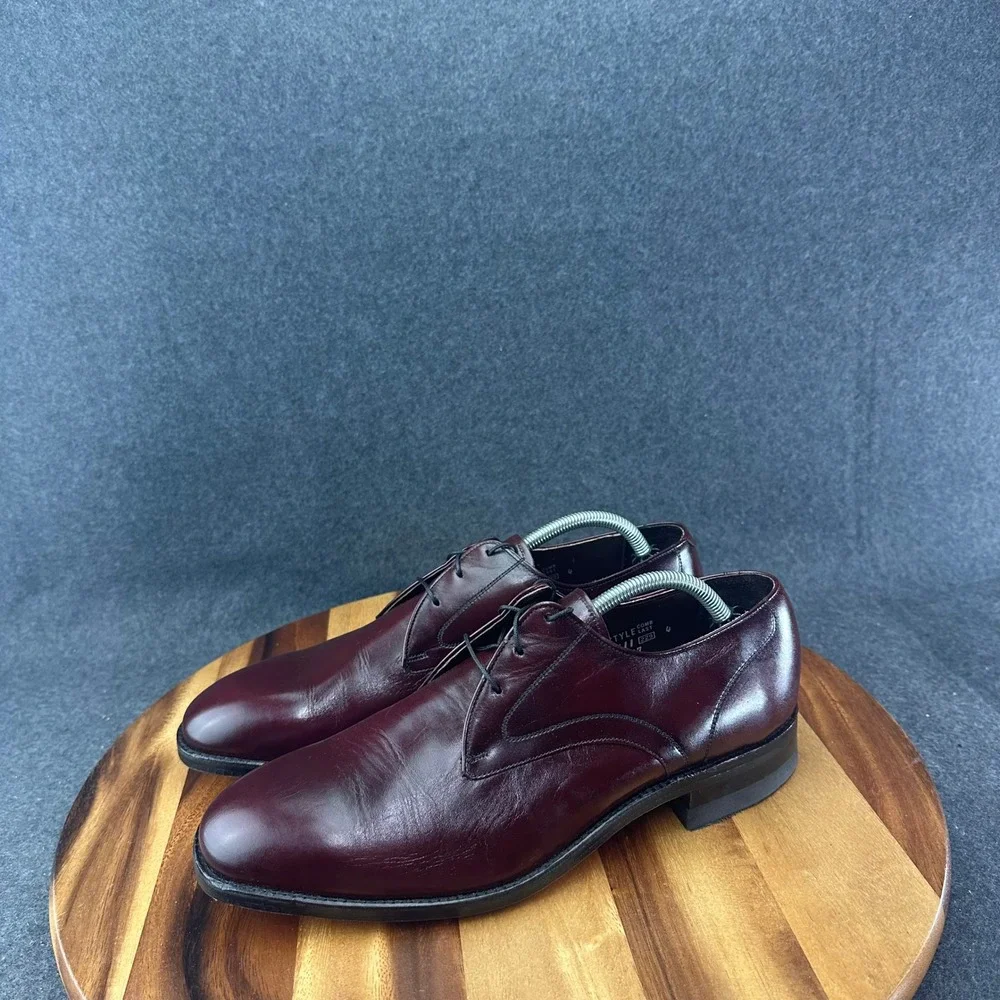 Vtg NOS Sears Easy Flex Oxfords Sz 11D Derby Blucher Dress Shoes Burgundy USA